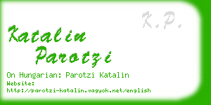 katalin parotzi business card